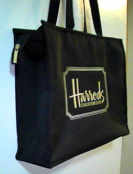 Harrods Knightsbridge Black Tote Bag London OOS